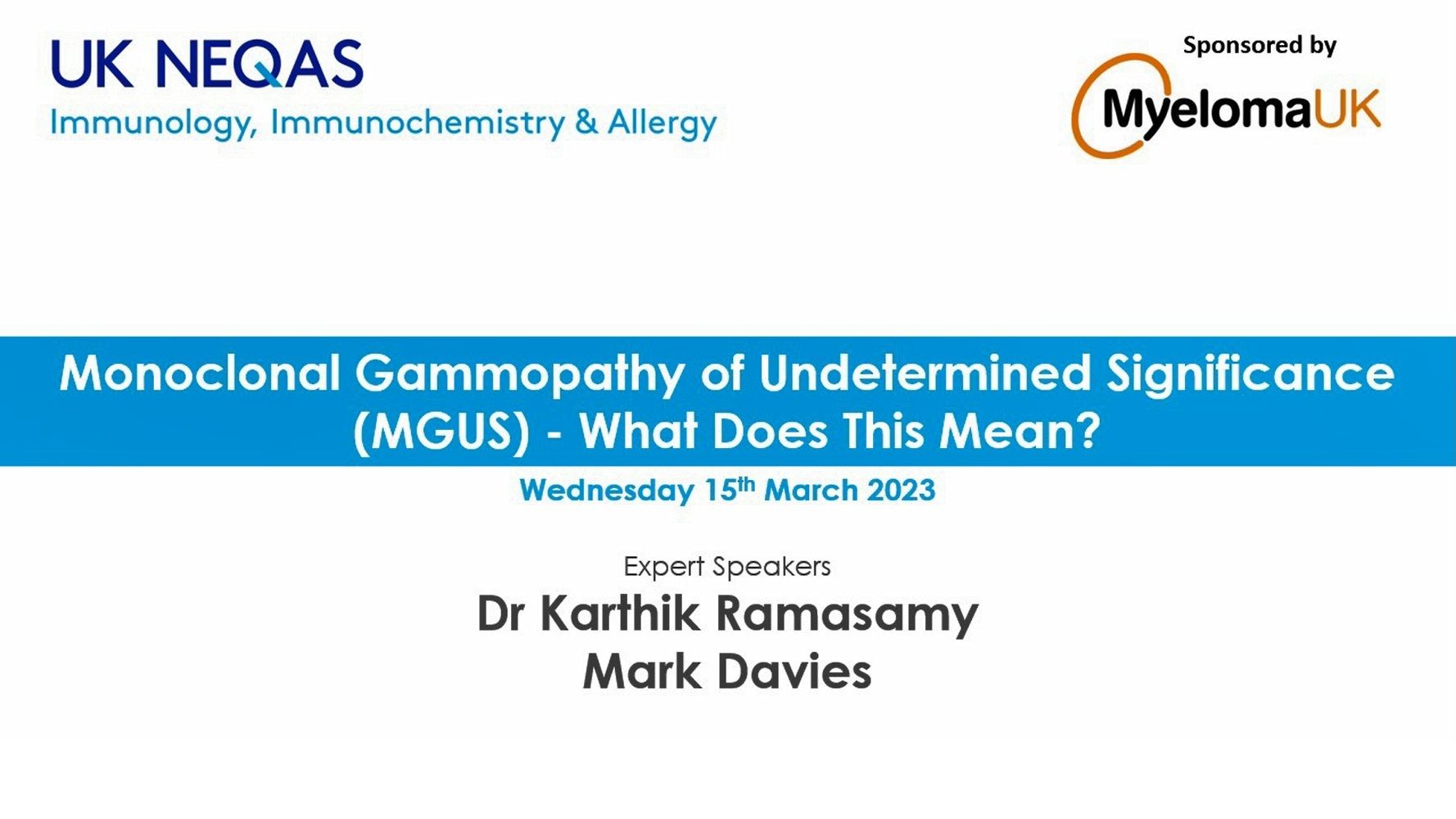 Plasma Cell Disorders inar Week 2 Monoclonal Gammopathy of